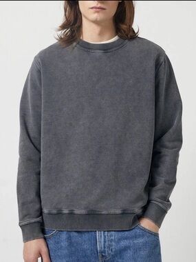 Corridor NYC Men’s Size Large Washed Black French Terry Crewneck Sweatshirt